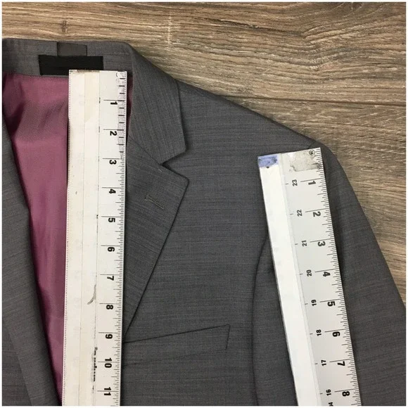 ZANETTI Mens Blazer Sport Coat Casual Jacket Size 40S Slim Fit Wool Suit‎